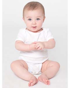 4001W American Apparel Infant Baby Rib Short-Sleeve One-Piece