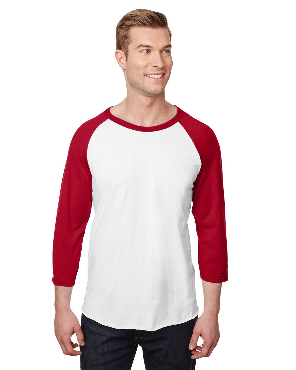 560RR   Jerzees Adult 5.2 oz., Premium Blend Ring-Spun Raglan Baseball T-Shirt