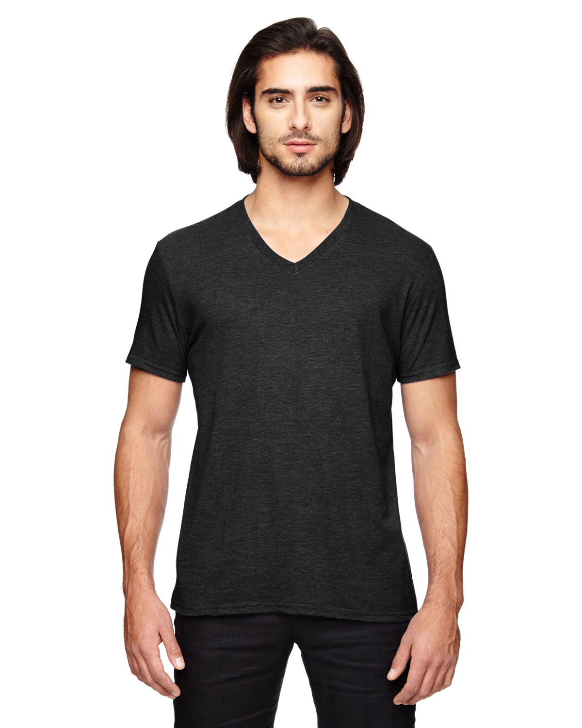 6752 Anvil Adult Triblend V-Neck T-Shirt