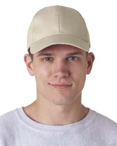 UltraClub Adult Classic Cut Brushed Cotton Twill Structured Cap