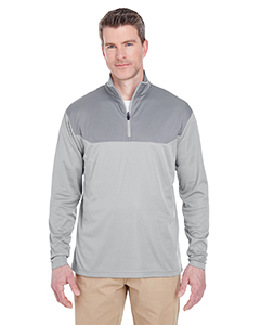 UltraClub Adult Cool & Dry Sport Colorblock Quarter-Zip Pullover