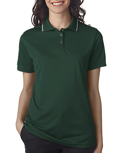 UltraClub Ladies\' Cool & Dry Sport Polo with Tipped Collar