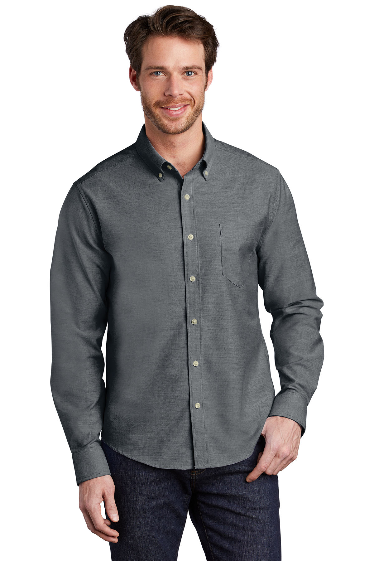 S651  Port Authority ® Untucked Fit SuperPro ™ Oxford Shirt