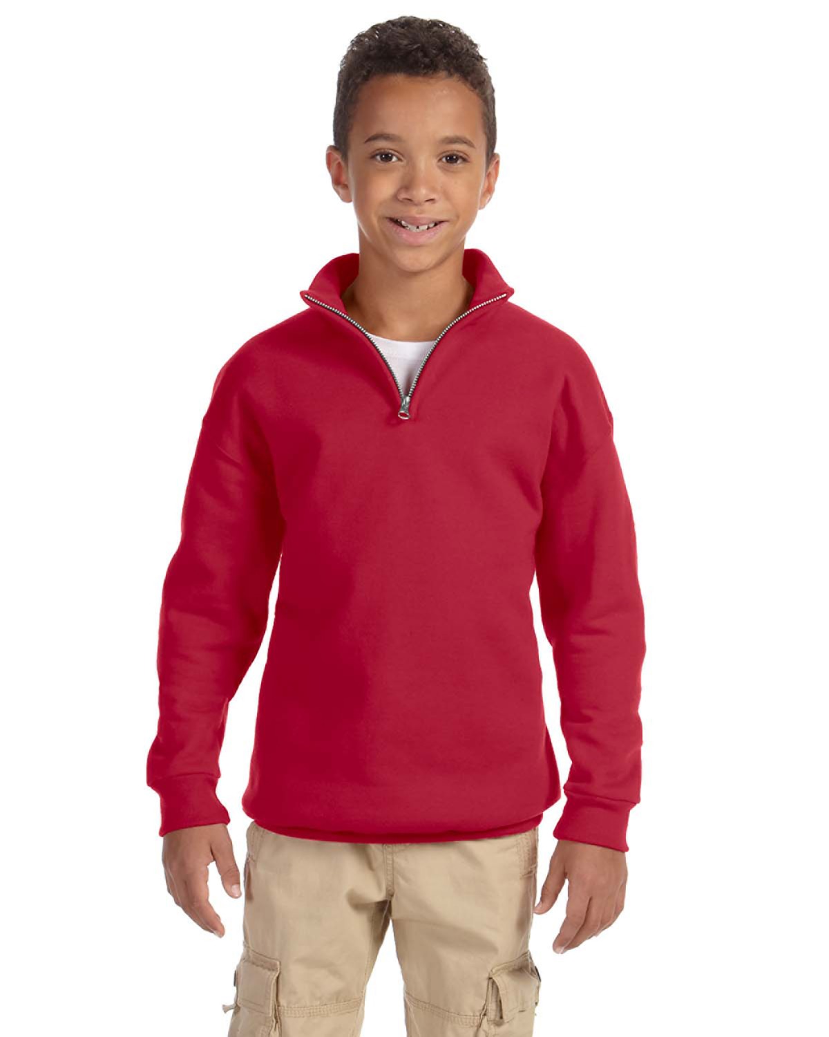 995Y   Jerzees Youth 8 oz. NuBlend® Quarter-Zip Cadet Collar Sweatshirt