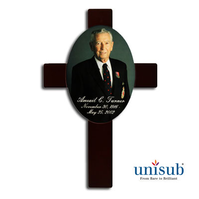 U5783 - Unisub Cross Award Plaque w/ Hardboard Insert