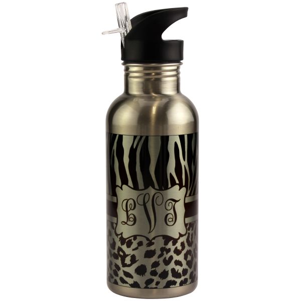WB003 DyeTrans® 600ml Stainless Steel Sublimation Water Bottle with Stem/Straw Top, Silver, 600ml