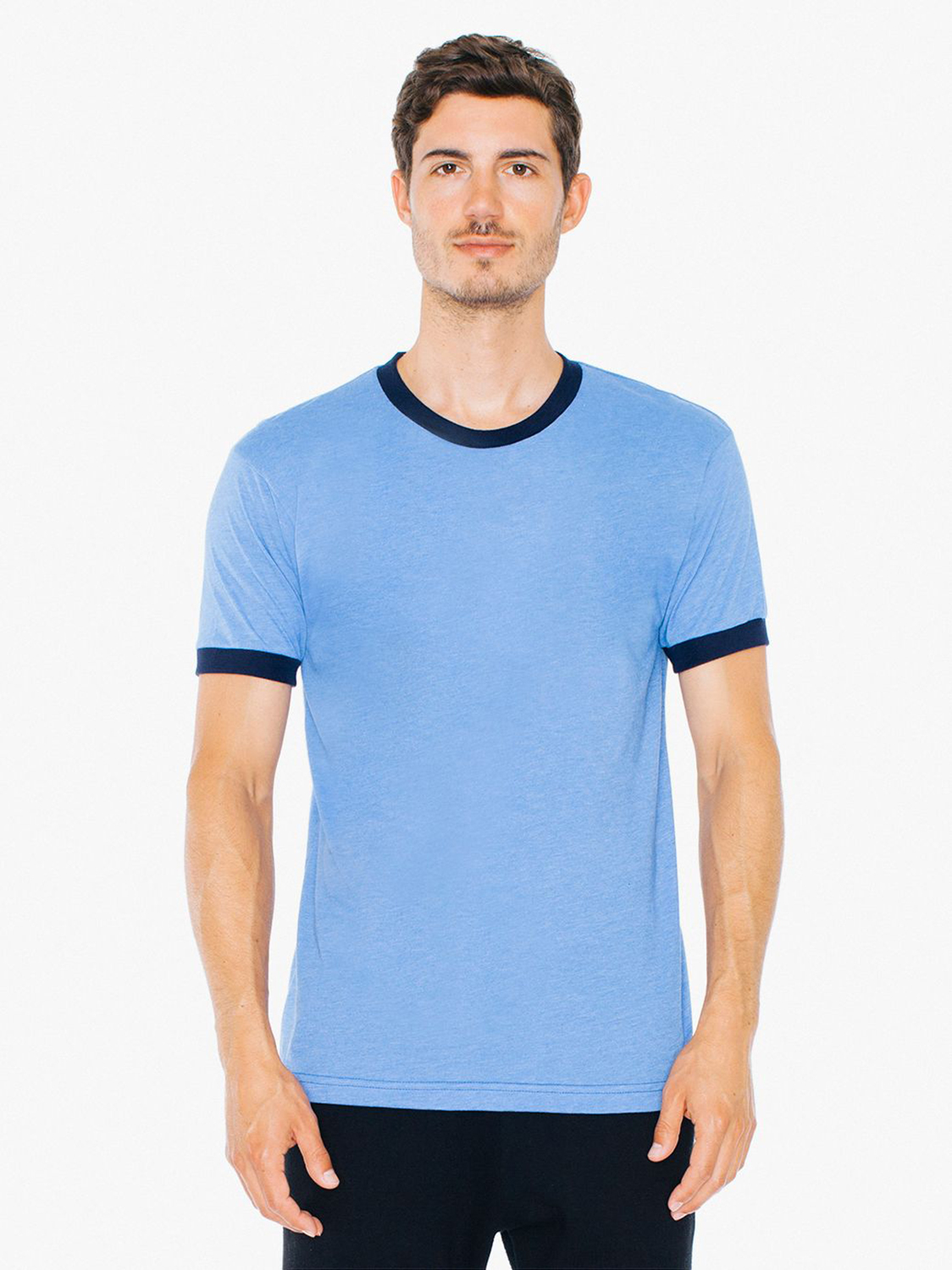 BB410W American Apparel UNISEX Poly-Cotton Short-Sleeve Ringer T-Shirt