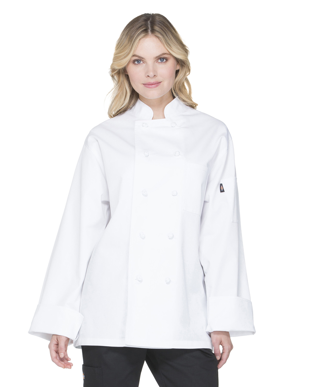 DC43 Dickies Chef Unisex Classic Knot Button Chef Coat