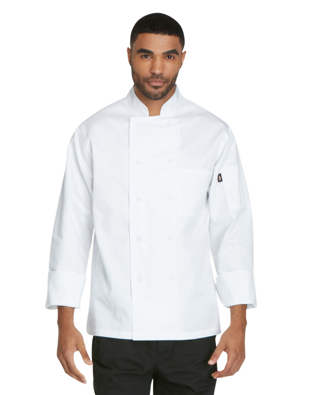 DC44 Dickies Chef Unisex Classic Cloth Covered Button Coat
