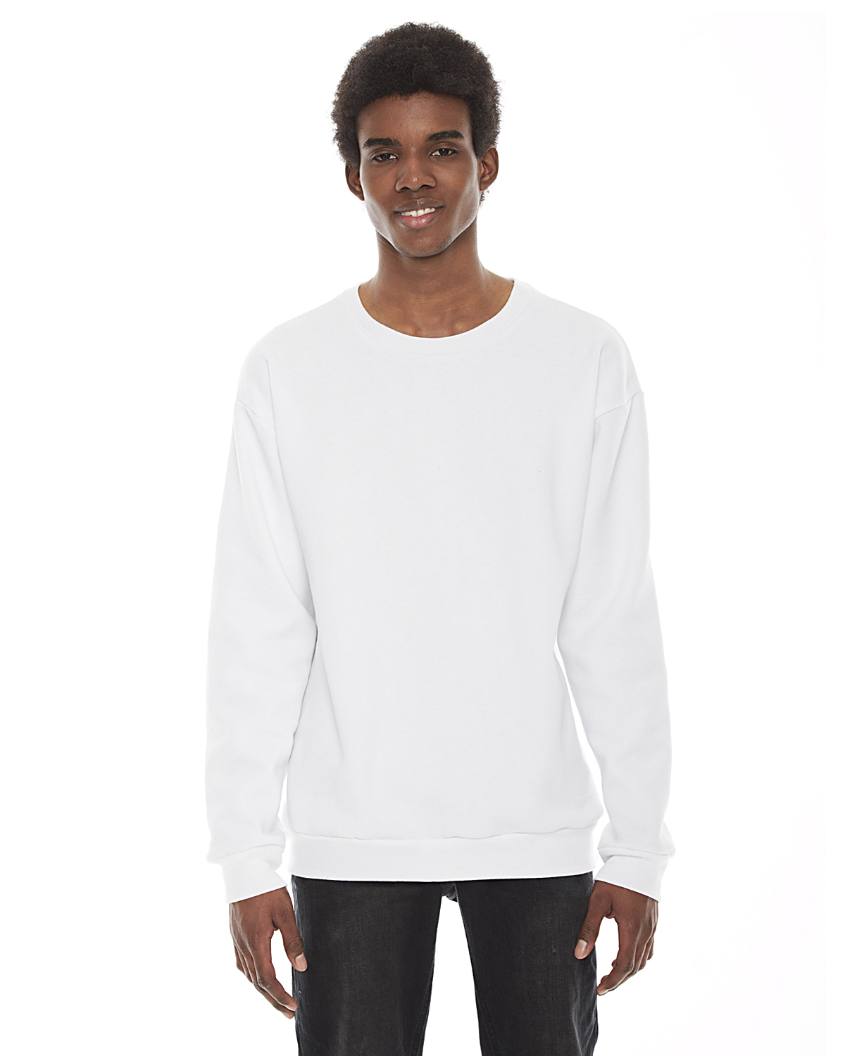 F496W American Apparel Unisex Flex Fleece Drop Shoulder Pullover Crewneck