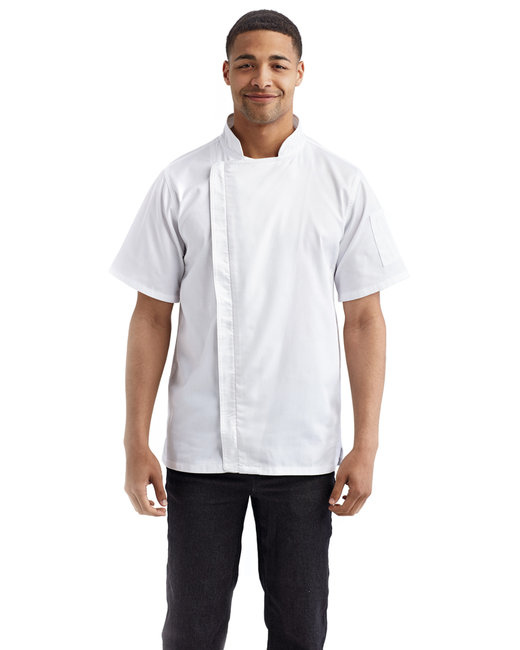 Artisan Collection by Reprime Unisex Zip-Close Short Sleeve Chef\'s Coat 