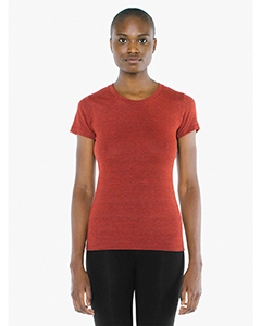 American Apparel Ladies\' Triblend Short-Sleeve Track T-Shirt